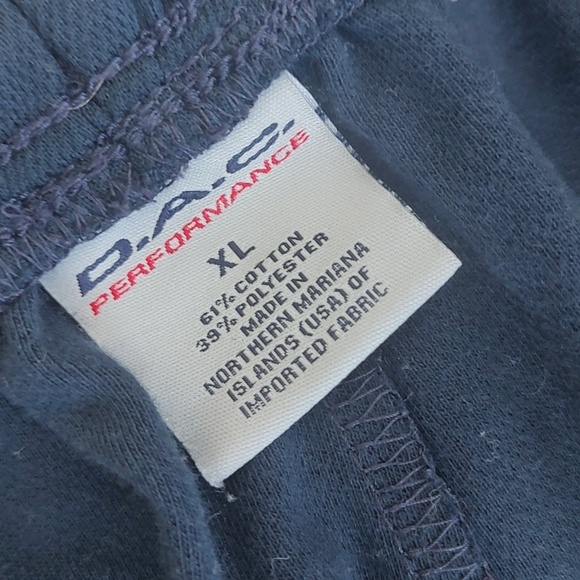 Navy Blue Athletic Shorts with White Stripes - Picture 7 of 7